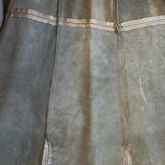 Black leather a line midi skirt made exclusively for Saks Fifth Avenue size S.
